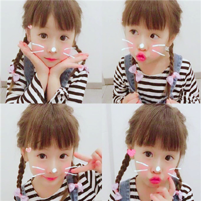 韩国小女孩头像超萌四宫格