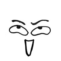 可爱表情控白底简单头像