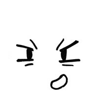 可爱表情控白底简单头像