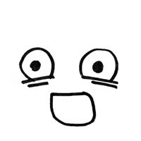 可爱表情控白底简单头像