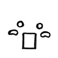 可爱表情控白底简单头像