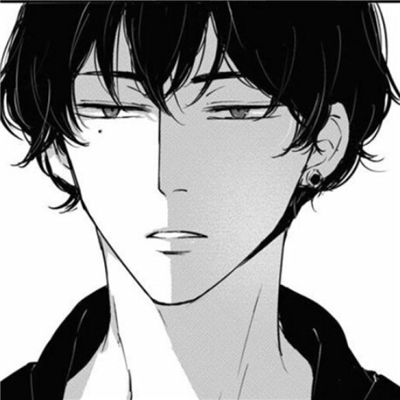二次元男生黑白系头像高清