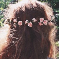 戴花的欧美女生头像气质范