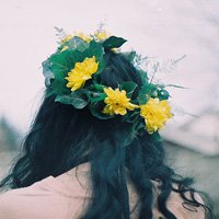 戴花的欧美女生头像气质范