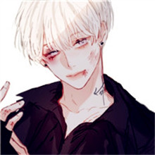 二次元银发邪魅男头像