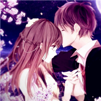 二次元唯美系情侣接吻头像,动漫头像图片