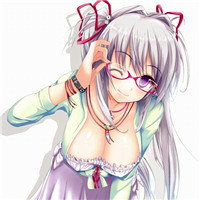 戴眼镜的动漫女生头像