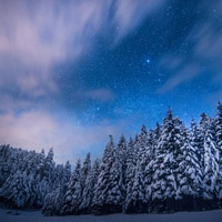 宁静安祥的冬天雪夜图片qq头像大全