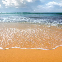 好看唯美的海滩海浪夕阳风景qq头像图片大全