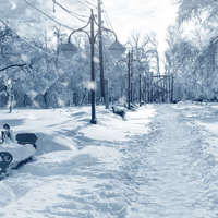 冬季雪天道路风景qq头像图片