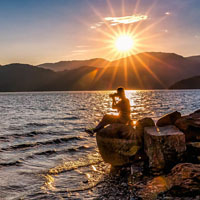 加拿大哈里森湖风景qq头像图片