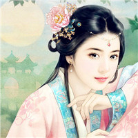手绘古装美女头像图片