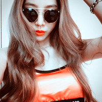 欧美狂野超拽女生个性红唇头像阿宝色