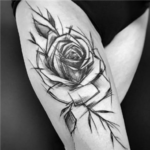 个性好看黑白纹身头像