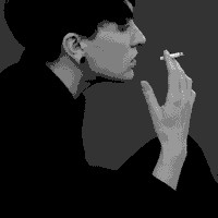 欧美黑白抽烟头像图片