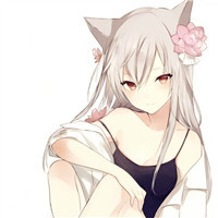 可爱猫耳女孩卡通头像