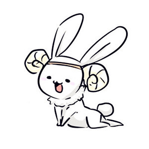 简单又好看的手绘兔子头像黑白的