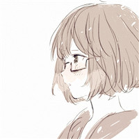 戴眼镜卡通头像女生