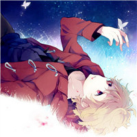 仰望星空的动漫卡通人物头像