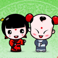 五十六民族招财童子可爱头像图片