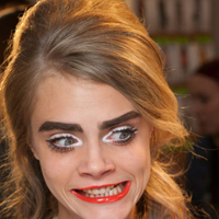 最亮眼模特新人卡拉迪瓦伊搞怪头像图片