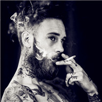 抽烟纹身头像 男生图片