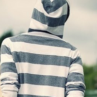 穿条纹衣服的帅气男生头像小清新唯美时尚的