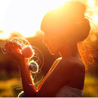 日出图片头像女生