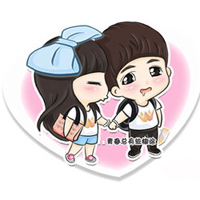 最爱的人组合情侣头像卡通娃娃版