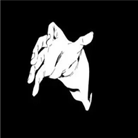 个性黑底手指头像