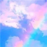 清新美好彩虹头像