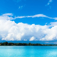 蓝色清新风景头像