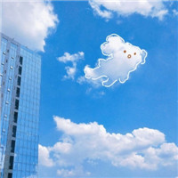 可爱手绘白云头像