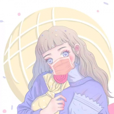 qq头像女生动漫戴口罩