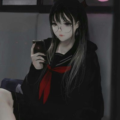 qq头像黑暗动漫女生