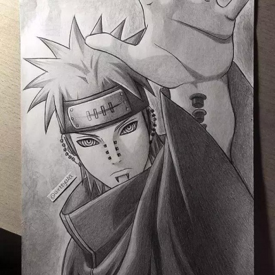 高清帅气的火影忍者鸣人手绘头像图片