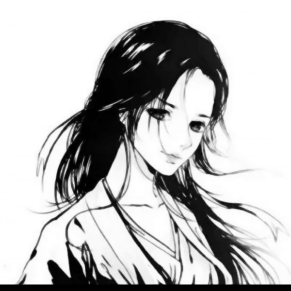 动漫古风头像黑白伤感