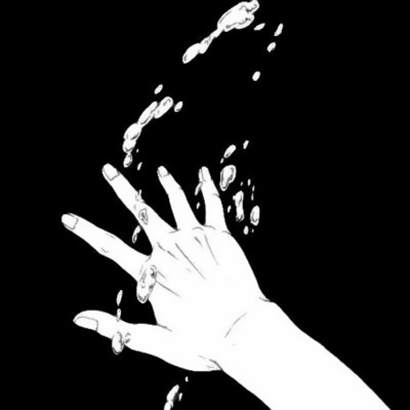 黑白动漫手图片头像