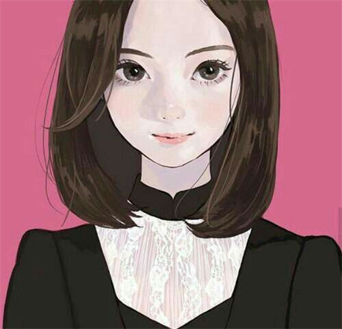 高清好看的彩色素描女生头像唯美