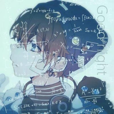 高清带有数学公式动漫情侣头像一对