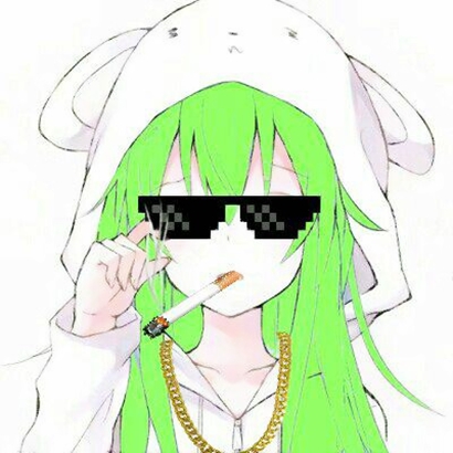 绿色头发动漫头像
