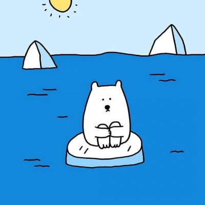 高清可爱的孤独熊卡通头像图片