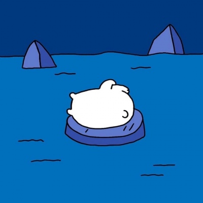 高清可爱的孤独熊卡通头像图片