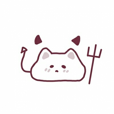 高清简笔画可爱猫咪卡通头像图片