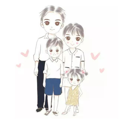 一家四口头像图片大全