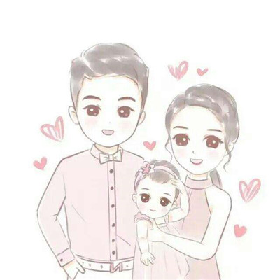 一家三口卡通头像超萌