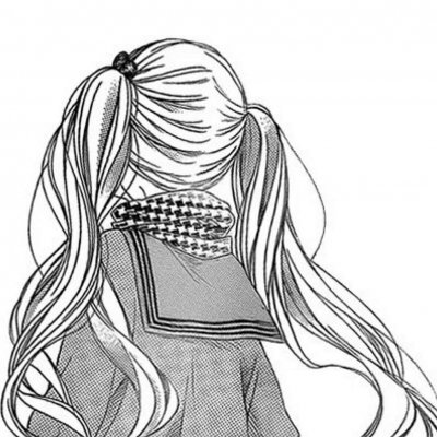 手绘头像女生黑白简约,动漫头像图片