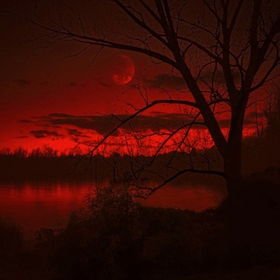 高清好看的红色系风景头像图片