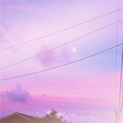 唯美风景粉色天空头像