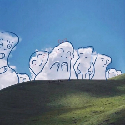 可爱手绘天空图片头像